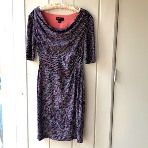 Pink and Navy Flattering Stretch Surplus Dress